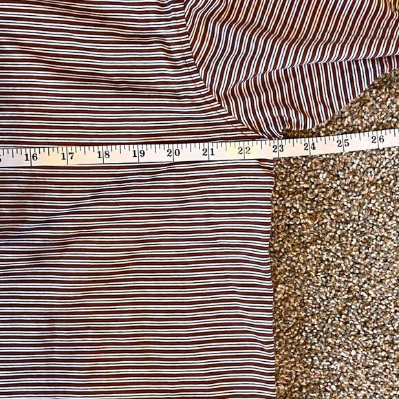 Vesi Golf Men's Short Sleeve Polo.  Orange/White Striped.  Size Medium - Picture 6 of 6